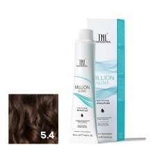 Крем-краска для волос TNL Million Gloss оттенок 5.4 Светлый коричневый медный 100 мл