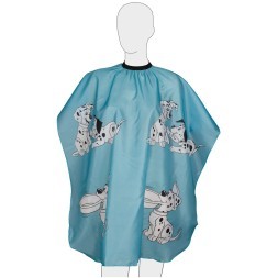 Пеньюар для стрижки DEWAL &quot;Собачки&quot;детский, полиэстер, синий  95х120см, на крючках