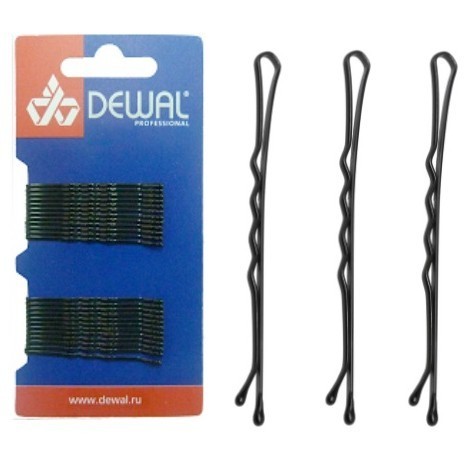 SLN60V-1/60 Невидимки DEWAL черные, волна 60 мм, 60 шт/уп.