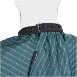 Пеньюар для стрижки DEWAL,&quot;Полоска&quot; полиэстер, зеленый, 140х150 см, на крючках