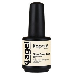 1742 Файбер базовое покрытие с витаминами молочное «Fiber Base Coat with vitamins Milky» "LAGEL", 15 мл