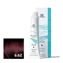 Крем-краска для волос TNL Million Gloss оттенок 6.62 Темный блонд красный фиолетовый 100 мл