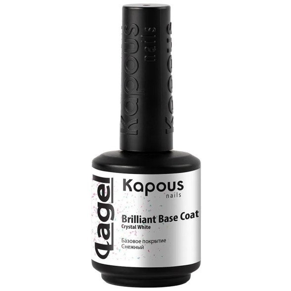 Базовое покрытие Снежный «Вrilliant Base Coat Crystal White» «Lagel», 15 мл