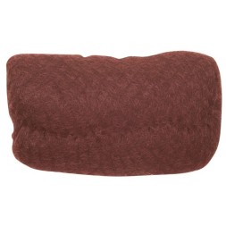 HO-PC Red Brown Валик для прически DEWAL, искусственный волос+сетка, рыжий 18х11 см