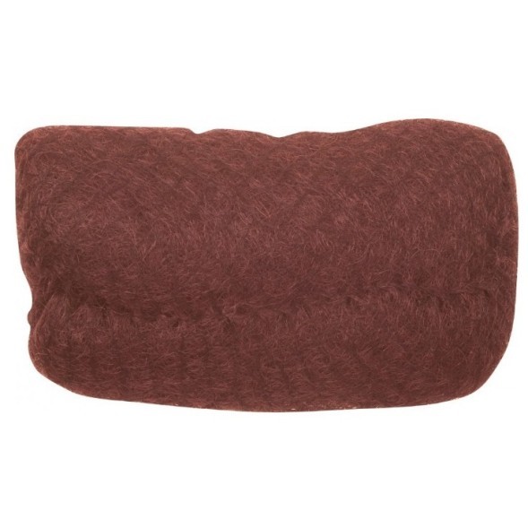 HO-PC Red Brown Валик для прически DEWAL, искусственный волос+сетка, рыжий 18х11 см