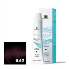 Крем-краска для волос TNL Million Gloss оттенок 5.62 Светлый коричневый красный фиолетовый 100 мл