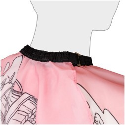 Пеньюар для стрижки DEWAL &quot;Собачки&quot;детский, полиэстер, розовый  95х120см, на крючках