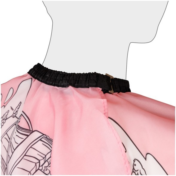 AA11pink Пеньюар для стрижки DEWAL &quot;Собачки&quot; детский, полиэстер, розовый 95х120см, на крючках