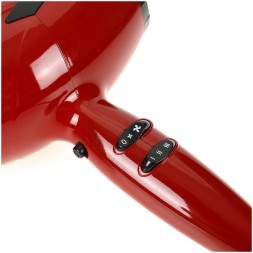 Фен DEWAL PRO STYLE, красный, вес 600гр, 2000Вт, 2 насадки +1 диффузор, провод 2,2м