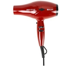 Фен DEWAL PRO STYLE, красный, вес 600гр, 2000Вт, 2 насадки +1 диффузор, провод 2,2м