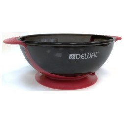 Чаша для краски DEWAL, красная , с двумя ручками с прорезиненной вставкой 300 мл