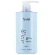 Освежающий бальзам для волос оттенков блонд серии “Blond Bar” Kapous, 750 мл
