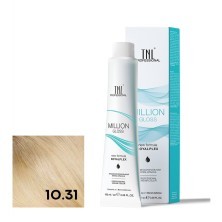Крем-краска для волос TNL Million Gloss оттенок 10.31 Платиновый блонд золотистый бежевый 100 мл