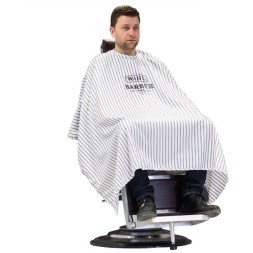0093-5990 Wahl Barber Cape Pinstripes/пеньюар для барберов в полоску:страна ввоза-РФ
