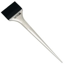 JPP144 Кисть-лопатка DEWAL для окрашивания, силиконовая, черная с белой ручкой, широкая 54мм