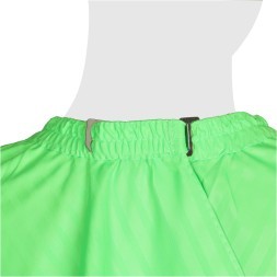 AA02BS GREEN Пеньюар для стрижки DEWAL "BARBER STYLE "NEON , полиэстер, полоска  140х158 см, на крючках