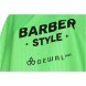 AA02BS GREEN Пеньюар для стрижки DEWAL "BARBER STYLE "NEON , полиэстер, полоска  140х158 см, на крючках