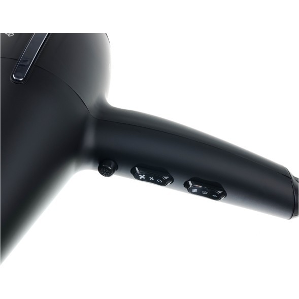 Фен DEWAL EXCEPTION, черный, вес 570гр, 2200Вт, 2 насадки, провод 3м