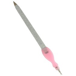 АТ 274, пилка металлическая 6" с триммером розовая