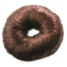 HO-5115 Brown Валик для прически DEWAL, искусственный волос, коричневый d8 см
