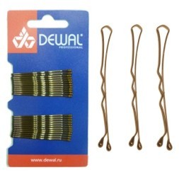 SLN40V-3/60 Невидимки DEWAL коричневые, волна 40 мм, 60 шт/уп.