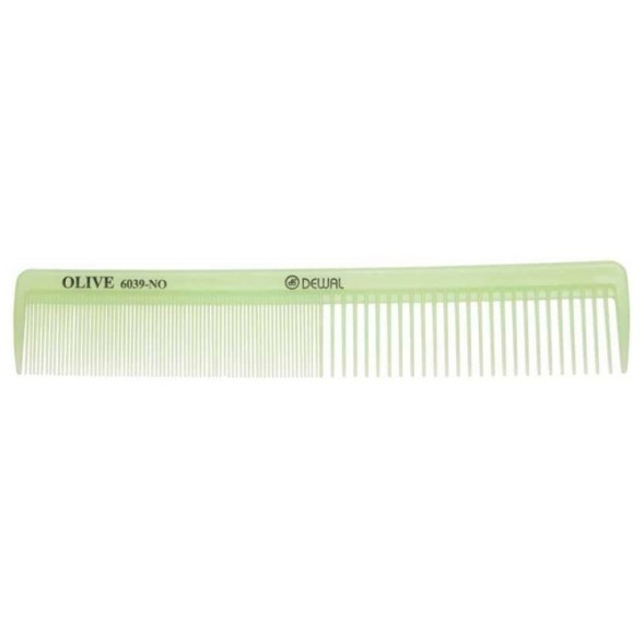 CO-6039-OLIVE Расческа рабочая  DEWAL OLIVE комбинированная, широкая, зеленая 21 см