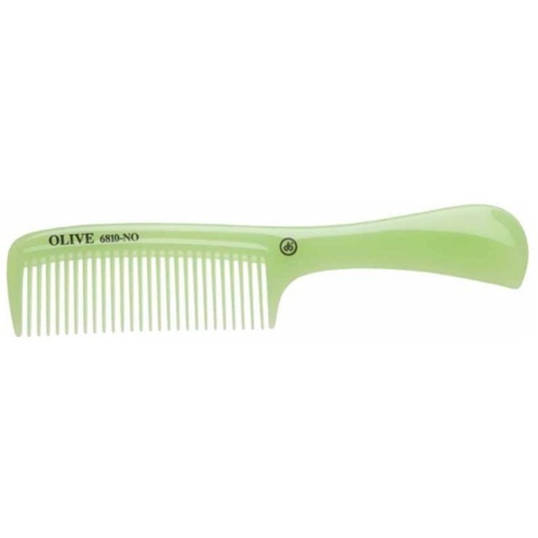 CO-6810-OLIVE Расческа рабочая DEWAL OLIVE с ручкой, зеленая  20,5 см