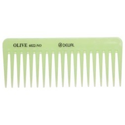 CO-6022-OLIVE Гребень DEWAL OLIVE моделирующий, редкозубый,зеленый 15,5 см