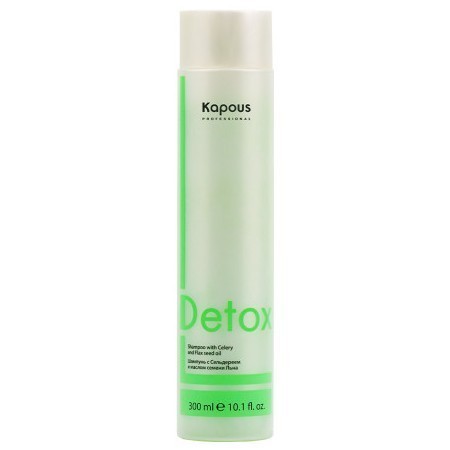 Шампунь для волос с Сельдереем и маслом семени Льна серии &quot;Detox&quot; Kapous, 300 мл