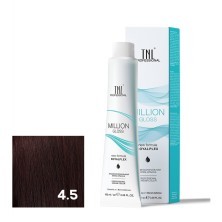 Крем-краска для волос TNL Million Gloss оттенок 4.5 Коричневый махагоновый 100 мл