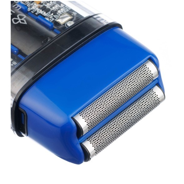 Шейвер для проработки контуров/бороды DEWAL PRO BARBER STYLE NEON BLUE ,аккум, 7000об\мин,2 бр.гол