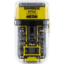 Шейвер для проработки контуров/бороды DEWAL PRO BARBER STYLE NEON YELLOW ,аккум, 7000об\мин,2 бр.гол