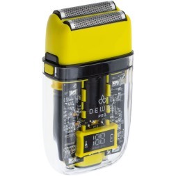 Шейвер для проработки контуров/бороды DEWAL PRO BARBER STYLE NEON YELLOW ,аккум, 7000об\мин,2 бр.гол