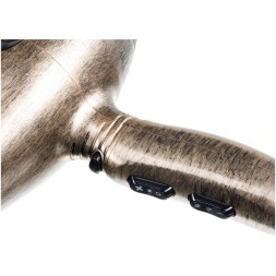 Фен DEWAL PRO BARBER STYLE, бронзовый, вес 570гр, 2200Вт, ионизация, 2 насадки, провод 3м