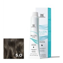 Крем-краска для волос TNL Million Gloss оттенок 5.0 Светлый коричневый 100 мл