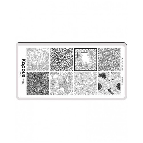 Flower 5, пластина для стемпинга «Crazy story» Kapous