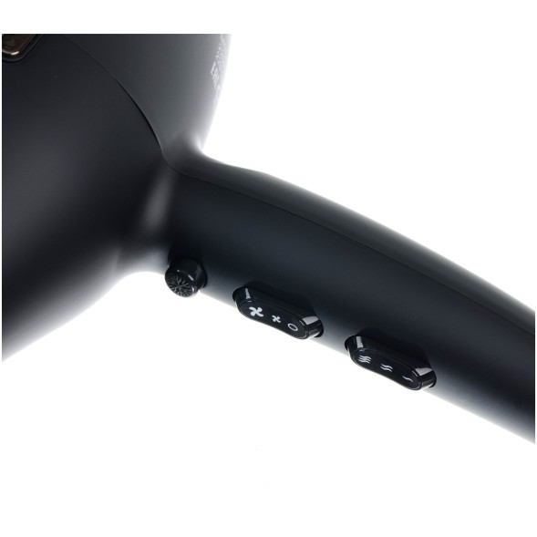 Фен DEWAL EXCEPTION Compact 2200 черный, компактный 2200 Вт, ионизация, 2 насадки, провод 3м