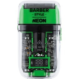 Шейвер для проработки контуров/бороды DEWAL PRO BARBER STYLE NEON GREEN ,аккум, 7000об\мин, 2 бр.гол