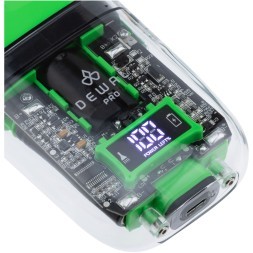 Шейвер для проработки контуров/бороды DEWAL PRO BARBER STYLE NEON GREEN ,аккум, 7000об\мин, 2 бр.гол