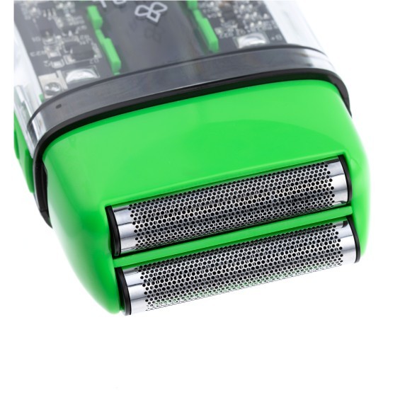 Green Шейвер для проработки контуров/бороды DEWAL PRO BARBER STYLE NEON GREEN ,аккум, 7000об\мин, 2 бр.гол  03-082 Green
