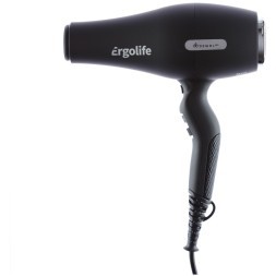 03-001 Black Фен DEWAL ErgoLife черный софт тач,  2200 Вт, ионизация, 2 насадки