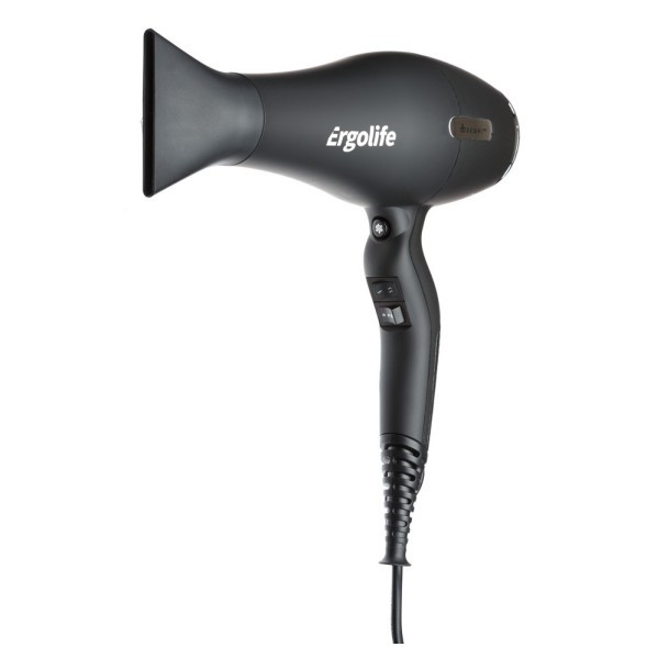 Фен DEWAL ErgoLife черный софт тач,  2200 Вт, ионизация, 2 насадки 03-001 Black