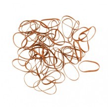 RES033 Резинки для волос DEWAL, силиконовые, коричневые, midi 50шт/уп
