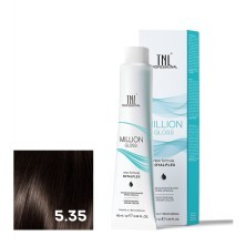Крем-краска для волос TNL Million Gloss оттенок 5.35 Светлый коричневый каштановый 100 мл
