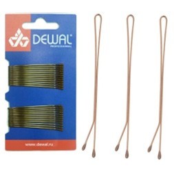 SLN40P-5/60 Невидимки DEWAL золотистые, прямые 40мм, 60шт/уп.