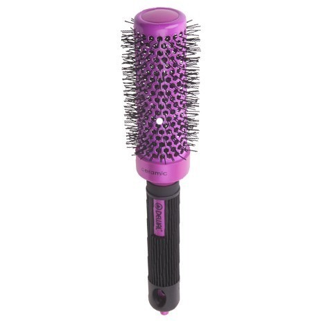 DW20196-COLOR Термобрашинг DEWAL pro серия &quot;COLOR&quot;керамическое покрытие,нейлоновая щетина, меняет цвет,малиновый 34/52 мм