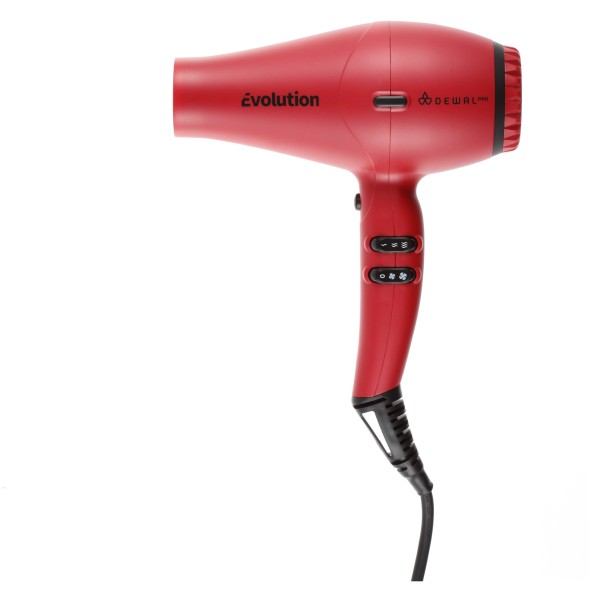 Фен DEWAL PRO EVOLUTION, красный, 2300Вт, ионизация, 2 насадки  03-9010