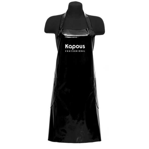 Передник лаковый черный