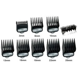 3171-600 Wahl Attachment comb set/комплект насадок Премиум 3-25mm, черный:страна ввоза-РФ