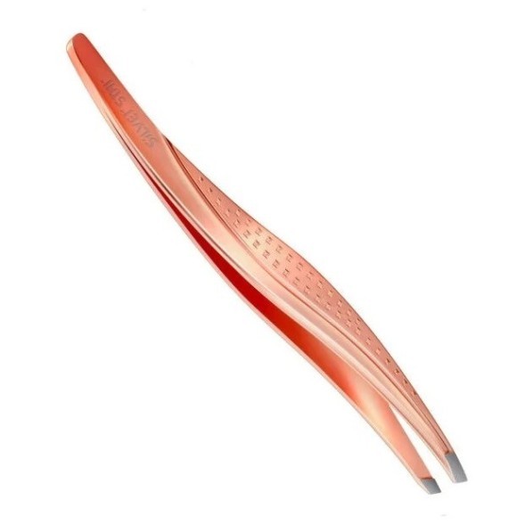 АТ 9968 PINK GOLD пинцет, косой, покрытие розовое золото